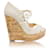 Christian Louboutin Beige Strappy Cork Wedges Flesh Leather  ref.359974