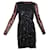 Needle & Thread Long Black Diamond Sequin Dress Silk  ref.360072