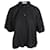 Jil Sander Over-size Waist Pleated Top Black Cotton  ref.360079