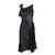 David Szeto Vestido de seda estampado negro - vista 2
