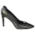 Céline Zapatos de tacón negros con punta redonda Cuero  ref.360193