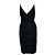 Catherine Malandrino Vestido de corte slim de seda negro