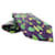 Alfred Dunhill Corbata de seda con estampado de hojas morado Púrpura  ref.360412