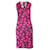 Nina Ricci Pink Floral Midi Dress Black Viscose Cellulose fibre  ref.360723