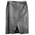 Theory Leather & Cotton Split Skirt Black Acetate Cellulose fibre  ref.360777