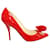 Christian Louboutin Sapatos de couro envernizado Madame Mouse Vermelho  ref.360856
