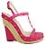 Valentino Zeppe espadrillas rosa con borchie
