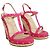Valentino Zeppe espadrillas rosa con borchie - vista 2