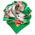 Hermès Sciarpa in seta verde Hermes Les Rubans du Cheval Multicolore Panno  ref.360998