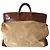 Haut à courroies Borsa Hermès HAC 50 In tela e pelle marrone Beige - vista 4