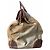 Haut à courroies Borsa Hermès HAC 50 In tela e pelle marrone Beige - vista 6