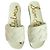 Sam Edelman Adaley White Braided Leather Rubber Sole Slides Sandals Flat Shoes sz 7
