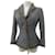 [Used] Alexander McQueen ALEXANDER MCQUEEN Wool jacket Rabbit fur Slim silhouette Brown Grey Cotton  ref.363176