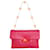 Chanel Bolsa de pele de cordeiro vintage rosa choco bar "CC"  ref.363698