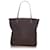 Fendi Brown Zucchino Canvas Tote Bag Dark brown Leather Cloth Pony-style calfskin Cloth  ref.363823