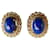Dior Earrings Blue Golden Metal  ref.364233