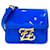 Fendi Blue Karligraphy Patent Leather Crossbody Bag  ref.364484