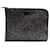 Pochette en nylon gris à imprimé léopard Gucci Tissu Noir  ref.364499
