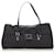 Fendi Black Zucchino Canvas Shoulder Bag Leather Cloth Pony-style calfskin Cloth  ref.364575