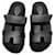 Hermès Sandals Black Leather  ref.365005