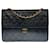 Splendide sac bandoulière Chanel Classique en cuir matelassé noir, garniture en métal doré  ref.365020