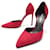 NEW YVES SAINT LAURENT SHOES D'ORSAY PUMPS 36 RED SUEDE SHOES  ref.365093