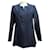 GIACCA CHANEL P47309V35230 PULSANTI CC L 42 giacca blu navy in cotone e seta  ref.365163