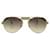 Chloé Chloe Tamaris CL2104 Óculos de sol aviador prateado cinza metálico com acabamento em couro. Caixa Metal  ref.365576