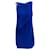 Vestido com bainha azul da coleção Versace Poliéster  ref.366218