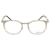 Saint Laurent Óculos óticos redondos de metal Dourado Metálico  ref.366695