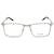Saint Laurent Square Metal Optical Glasses Silvery Metallic  ref.366729