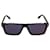 Stella Mc Cartney Acetat-Sonnenbrille mit eckigem Rahmen Schwarz  ref.366742