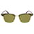 Gucci Óculos de sol de metal com moldura quadrada Verde  ref.366758