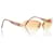Óculos de sol castanhos redondos Dolce & Gabbana Marrom Plástico  ref.366919