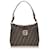 Fendi Brown Zucca Canvas Shoulder Bag Leather Cloth Pony-style calfskin Cloth  ref.367017