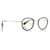 Occhiali da sole rotondi trasparenti neri di Gucci Nero D'oro Plastica  ref.367041