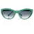 Valentino Woman Cat-Eye-Stil Türkis Rockstud Studs Sonnenbrille mit Box V641S Kunststoff  ref.367063