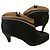Petite Mendigote Black and gold boots Golden