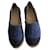 Chanel CC Canvas Espadrilles Black Blue Leather Cloth Rubber  ref.367241