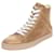 HOGAN REBEL Sneakers Taglia 35.5 / UK 3.5 US 5.5 Pelle luccicante a contrasto Beige Panno  ref.367630