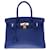 Hermès Impressionante bolsa Hermes Birkin 30 cm em couro Epsom azul tinta , guarnição de metal banhado a ouro  ref.367707