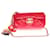 Timeless Splendid and highly sought after Chanel Valentine Mini Charms Flap bag in red quilted leather  ref.367760