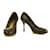 Dolce & Gabbana Escarpins en cuir marron foncé bout rond talon en bois sz 37,5 chaussures  ref.367993