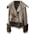 Christian Dior Beige Leather Fox Trimmed Jacket  ref.368057