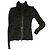 Twin Set Simona Barbieri Schwarzer Hammelfell-Strickjacke aus Wolle vorne Gr 42 - view 6