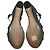 Hermès Sandali con zeppa espadrillas Ilana in pelle verniciata testurizzata nera Nero - vista 6