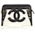 Bolsa de vinilo Chanel White CC Negro Blanco Plástico  ref.368649