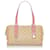 Gucci Brown GG Canvas Charmy Shoulder Bag Pink Beige Leather Cloth Pony-style calfskin Cloth  ref.369995