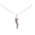 Dolce & Gabbana Dolce&Gabbana Halskette mit Hornanhänger aus schwarzem Kristall Silber Stahl Metall  ref.370011