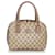 Gucci Brown GG Supreme Handbag Beige Leather Cloth Pony-style calfskin Cloth  ref.370016